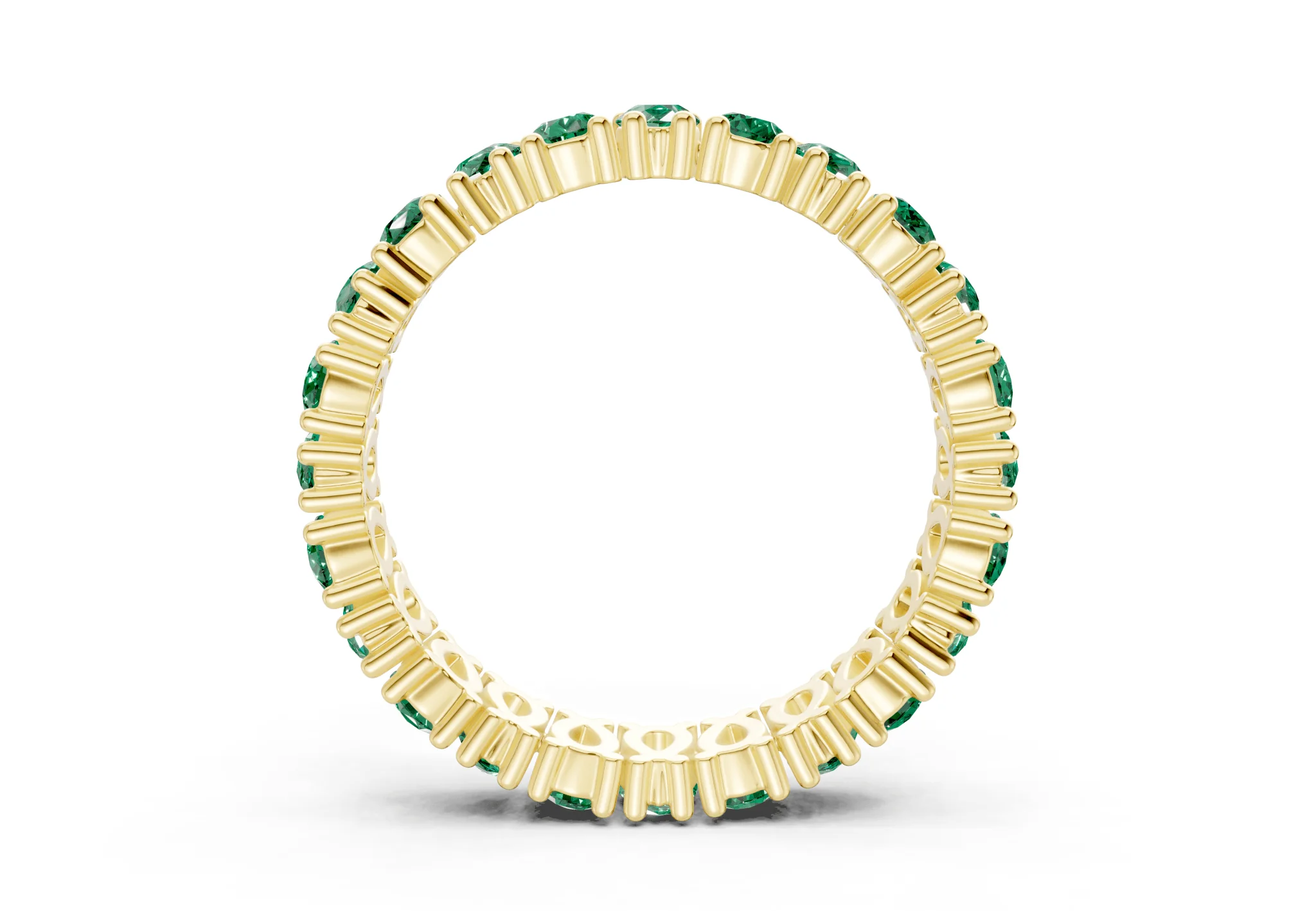 Petite Melrose Pear Cut Emerald Gemstone Eternity Band 2½ Carat Total Wt. - Image 2