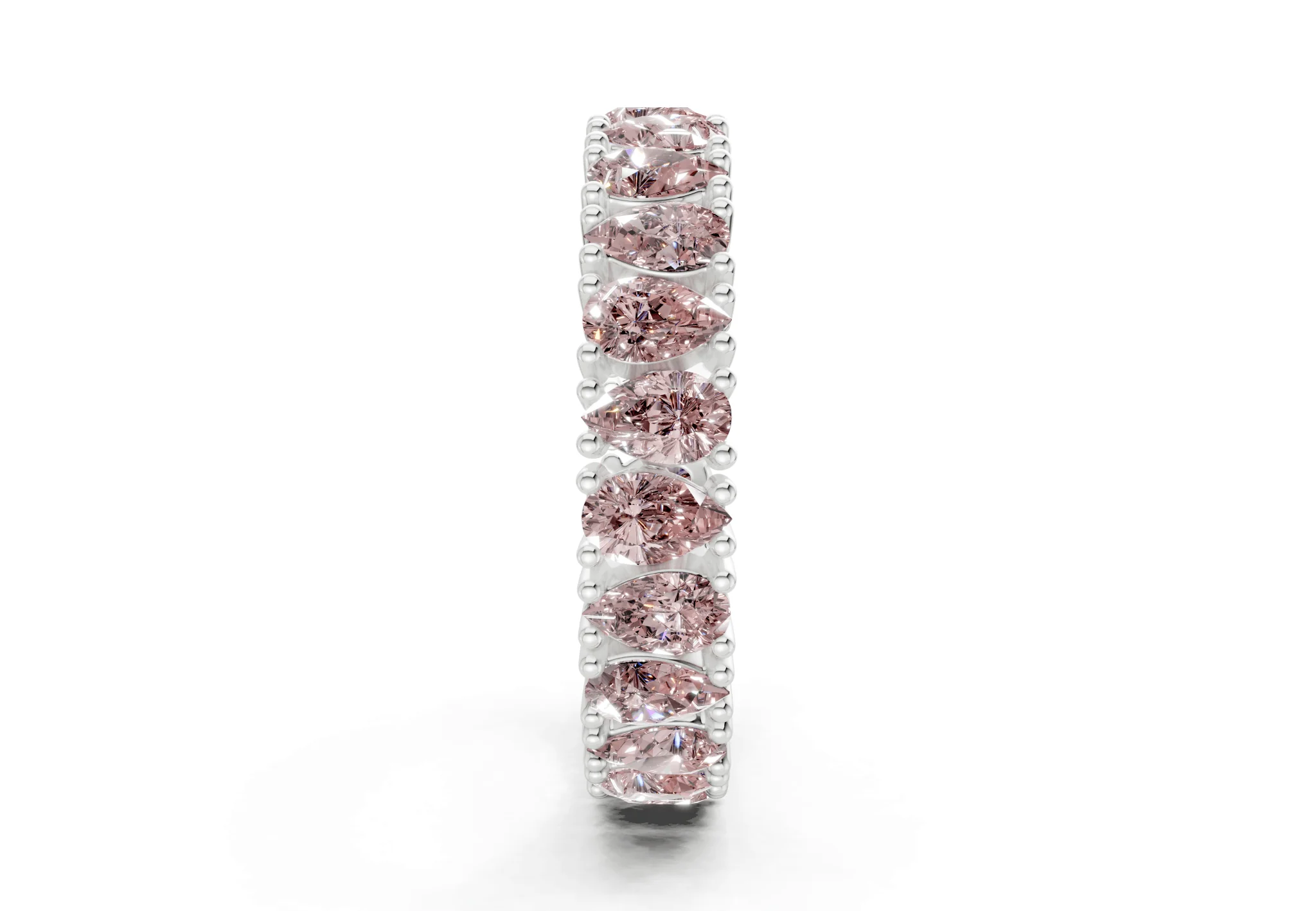 Petite Melrose Pear Cut Pink Diamond Eternity Band 2½ Carat Total Wt. - Image 11