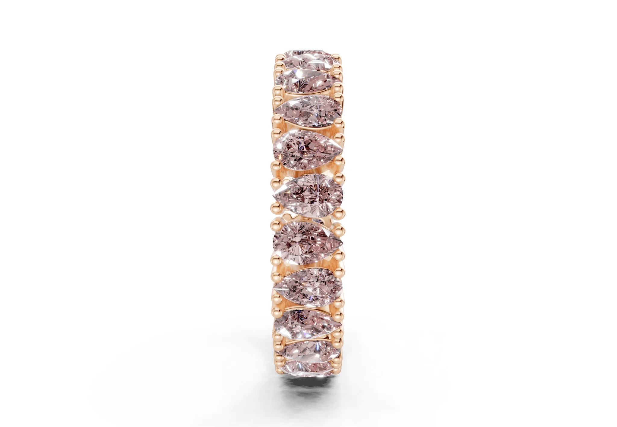 Petite Melrose Pear Cut Pink Diamond Eternity Band 2½ Carat Total Wt. - Image 7