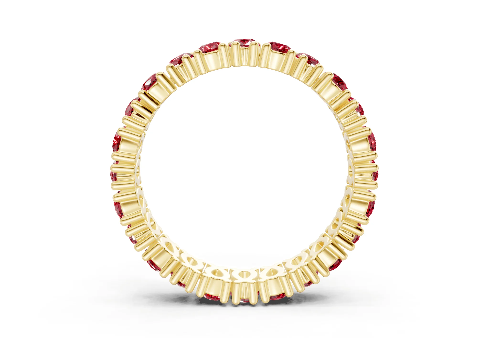 Petite Melrose Pear Cut Ruby Gemstone Eternity Band 2½ Carat Total Wt. - Image 2