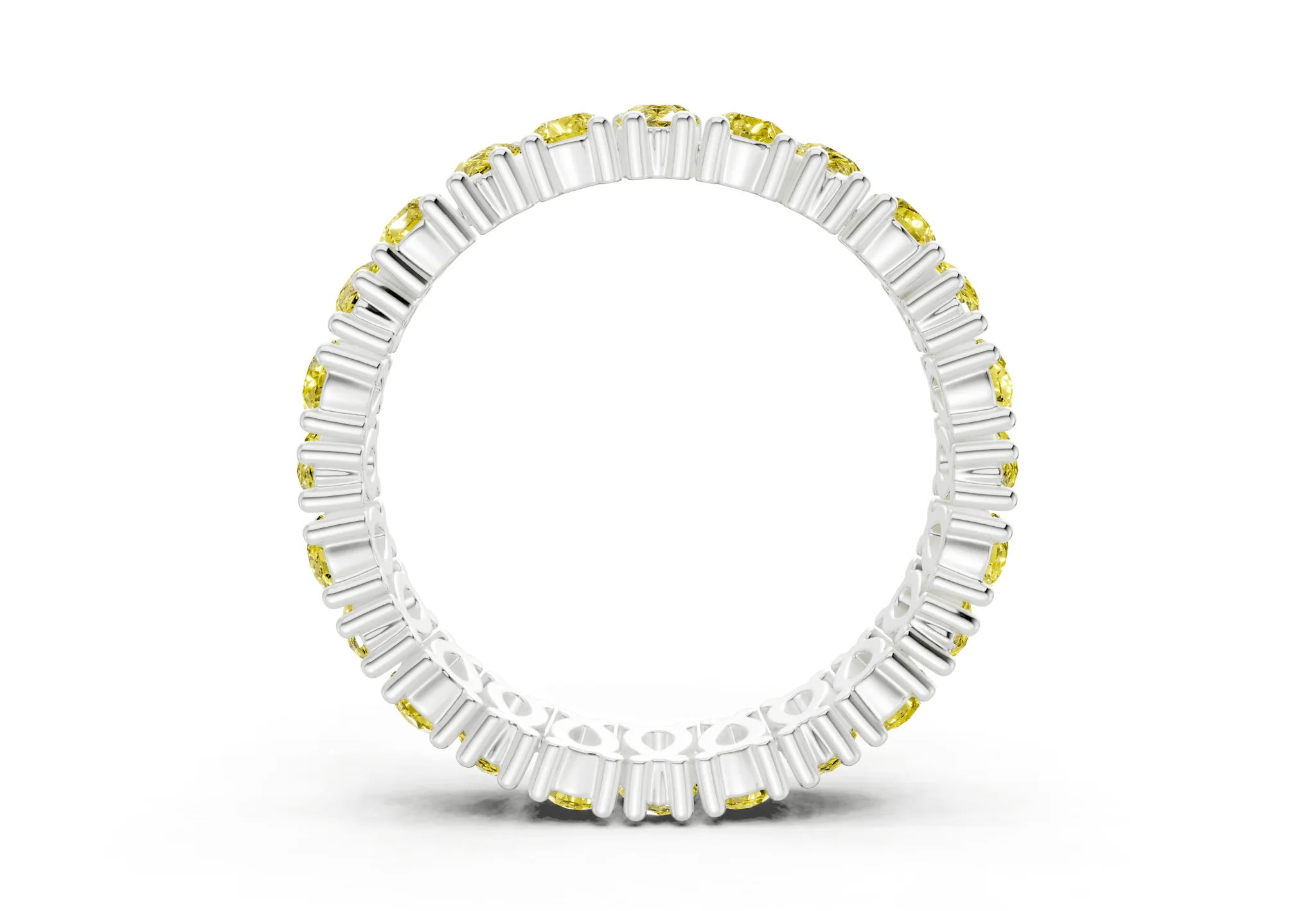 Petite Melrose Pear Cut Yellow Diamond Eternity Band 2½ Carat Total Wt. - Image 10