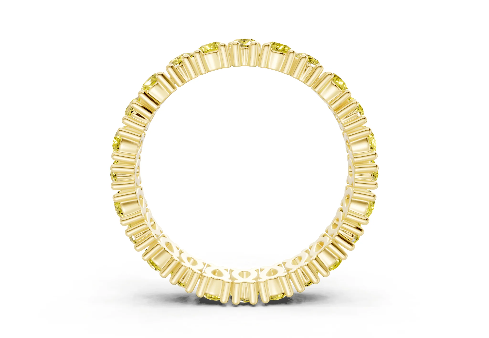 Petite Melrose Pear Cut Yellow Diamond Eternity Band 2½ Carat Total Wt. - Image 2