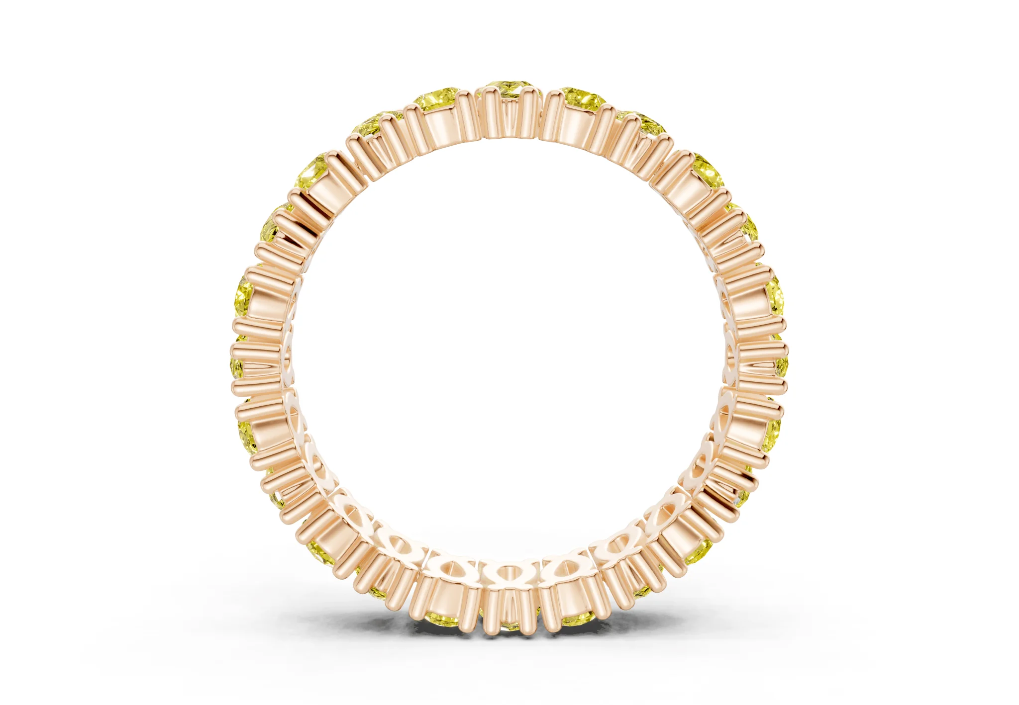 Petite Melrose Pear Cut Yellow Diamond Eternity Band 2½ Carat Total Wt. - Image 6