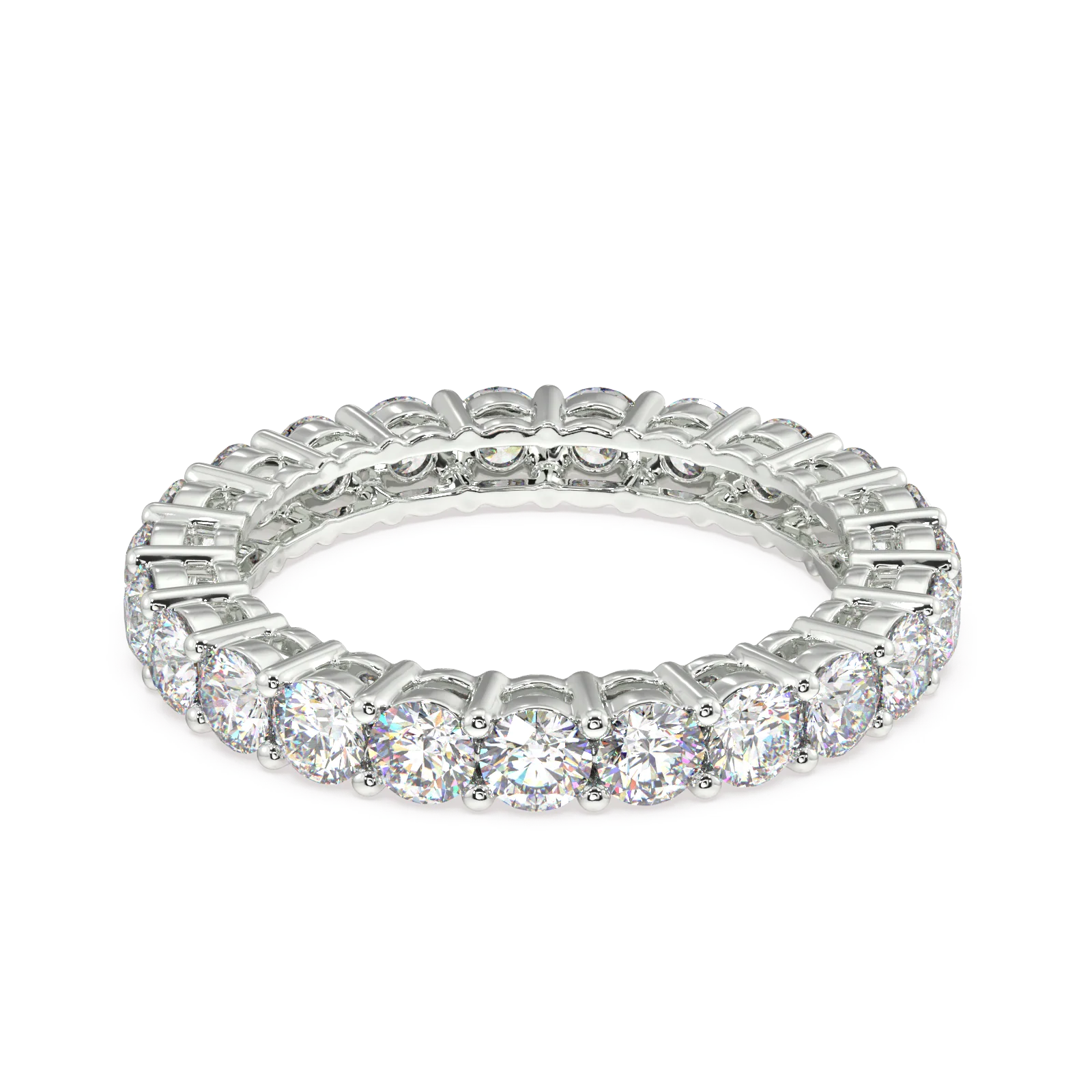 Petite Melrose Round Classic Eternity Bands - 3ct - Image 11