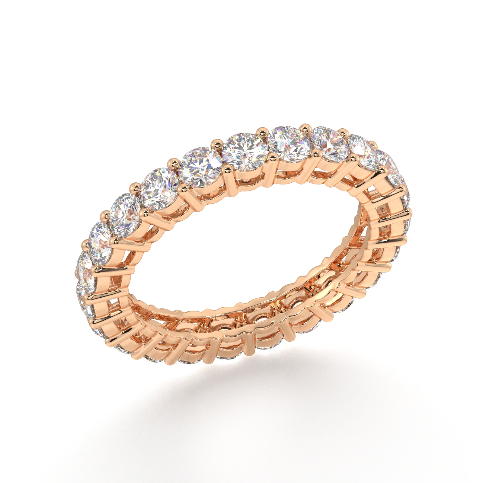 Petite Melrose Round Classic Eternity Bands - 3ct - Image 7
