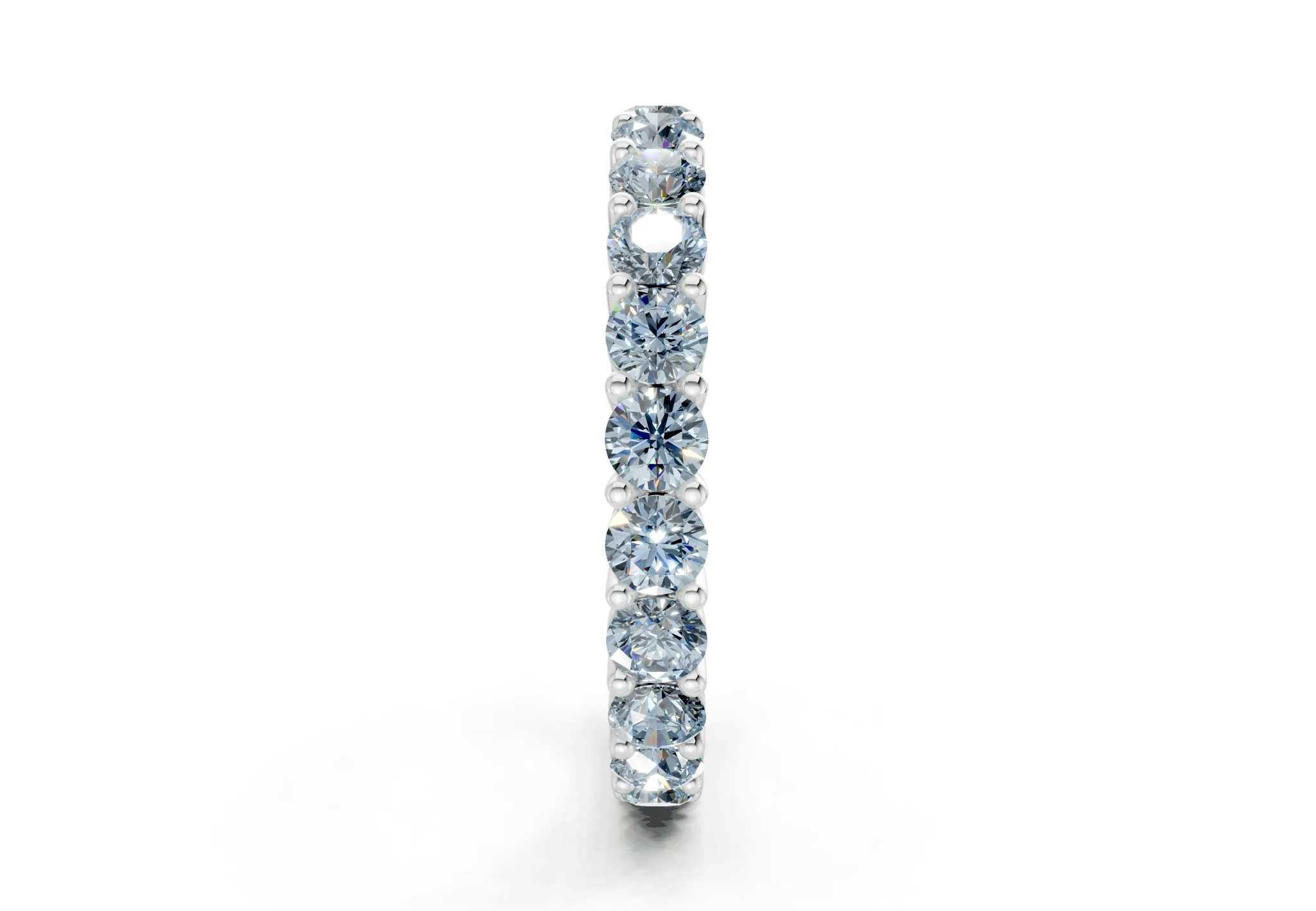 Petite Melrose Round Cut Blue Diamond Eternity Band 2½ Carat Total Wt. - Image 11