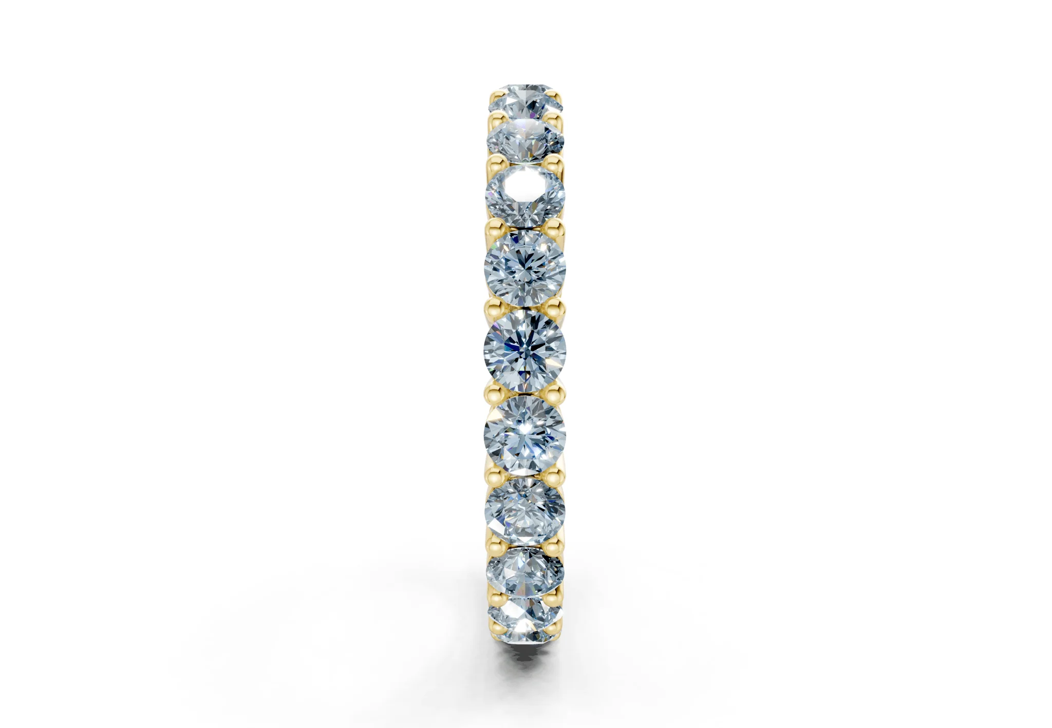 Petite Melrose Round Cut Blue Diamond Eternity Band 2½ Carat Total Wt. - Image 3