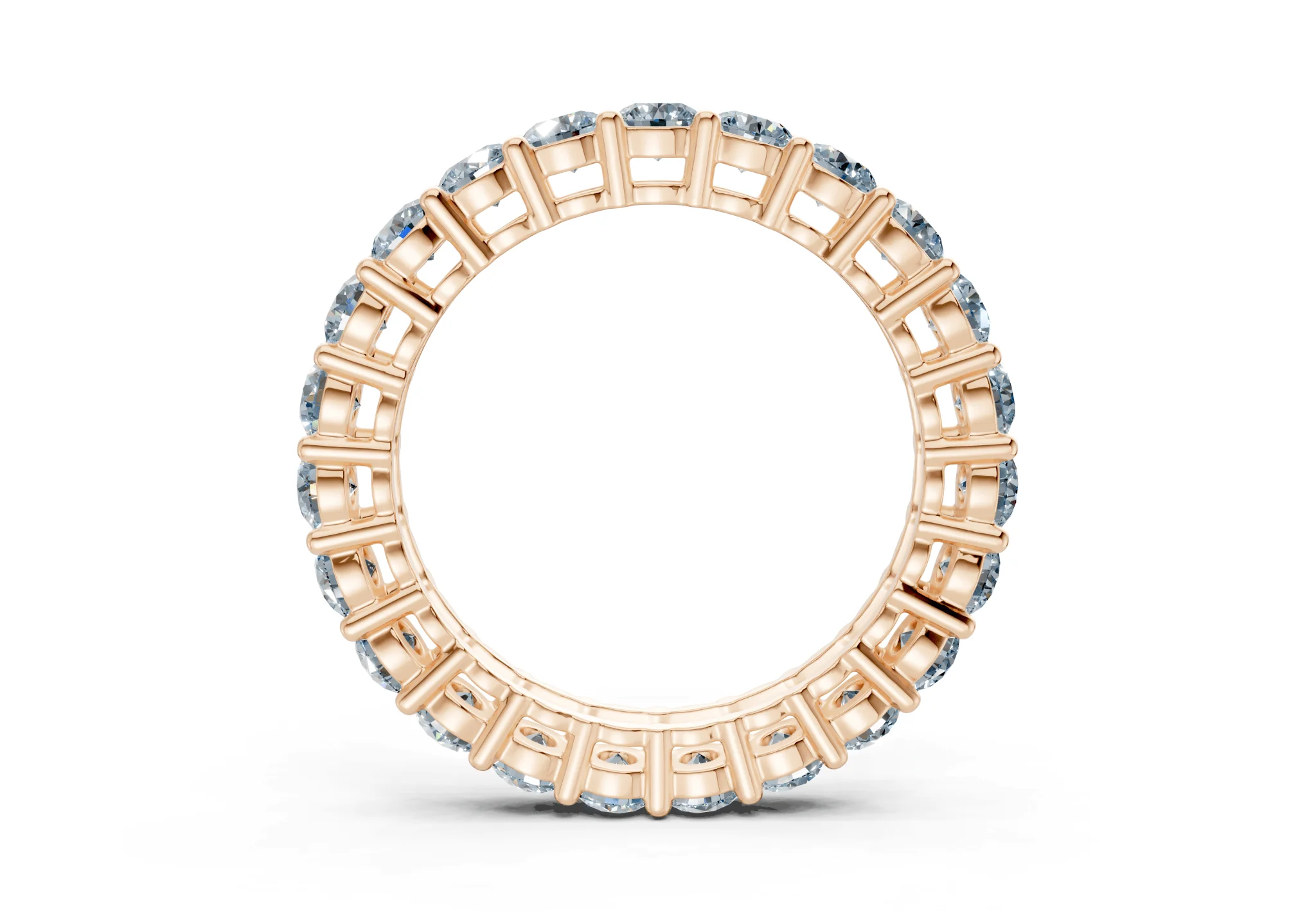 Petite Melrose Round Cut Blue Diamond Eternity Band 2½ Carat Total Wt. - Image 6