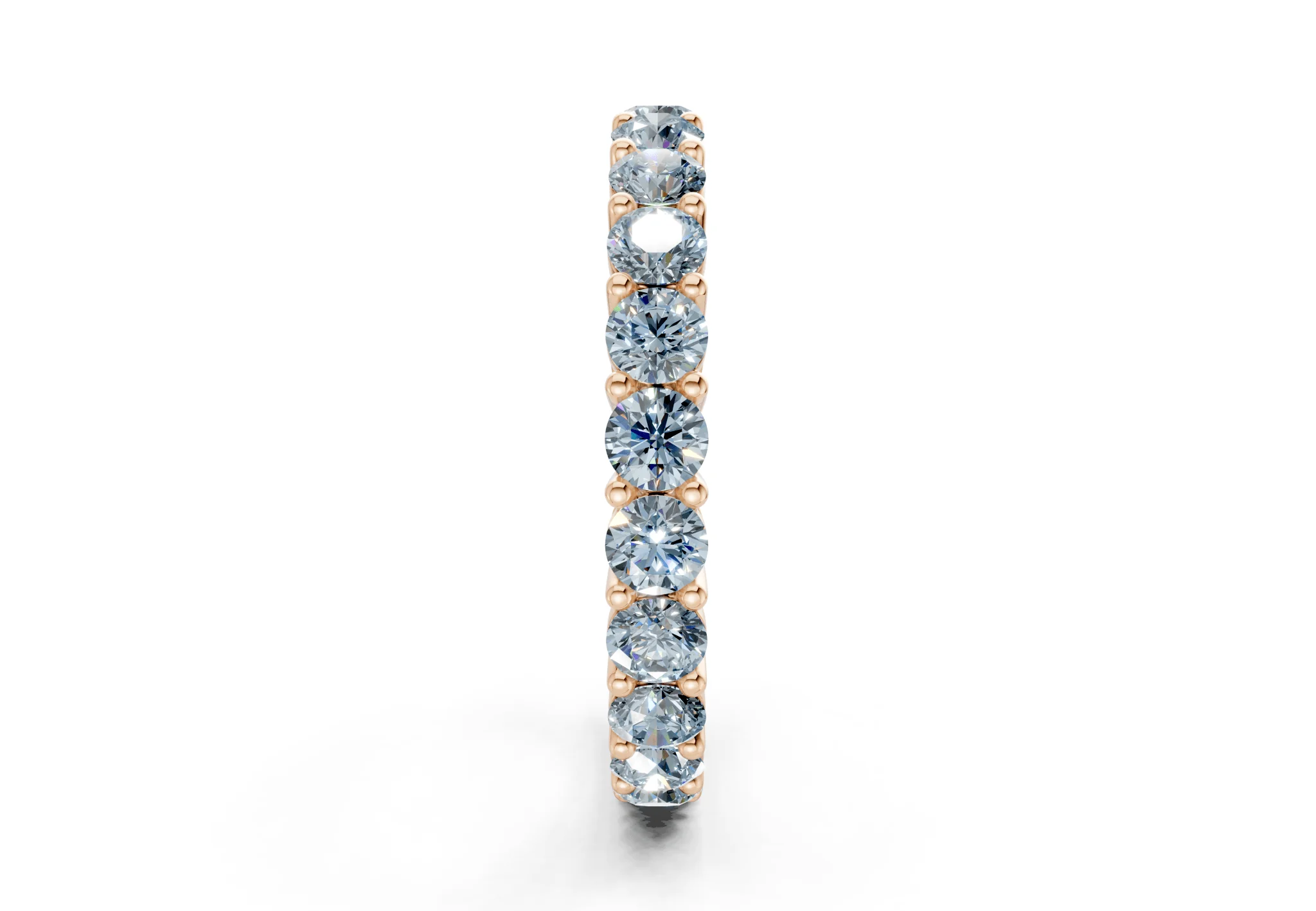 Petite Melrose Round Cut Blue Diamond Eternity Band 2½ Carat Total Wt. - Image 7