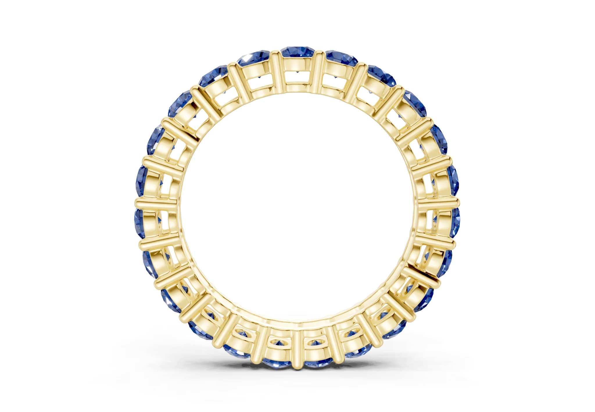 Petite Melrose Round Cut Sapphire Gemstone Eternity Band 2½ Carat Total Wt. - Image 2