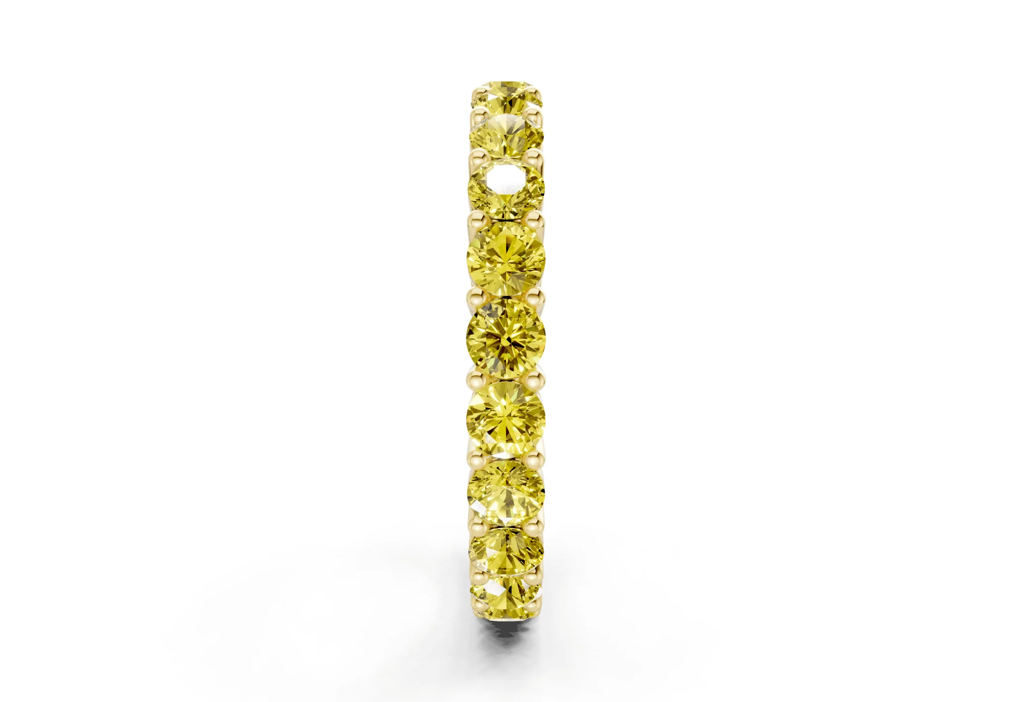 Petite Melrose Round Cut Yellow Diamond Eternity Band 2½ Carat Total Wt. - Image 3