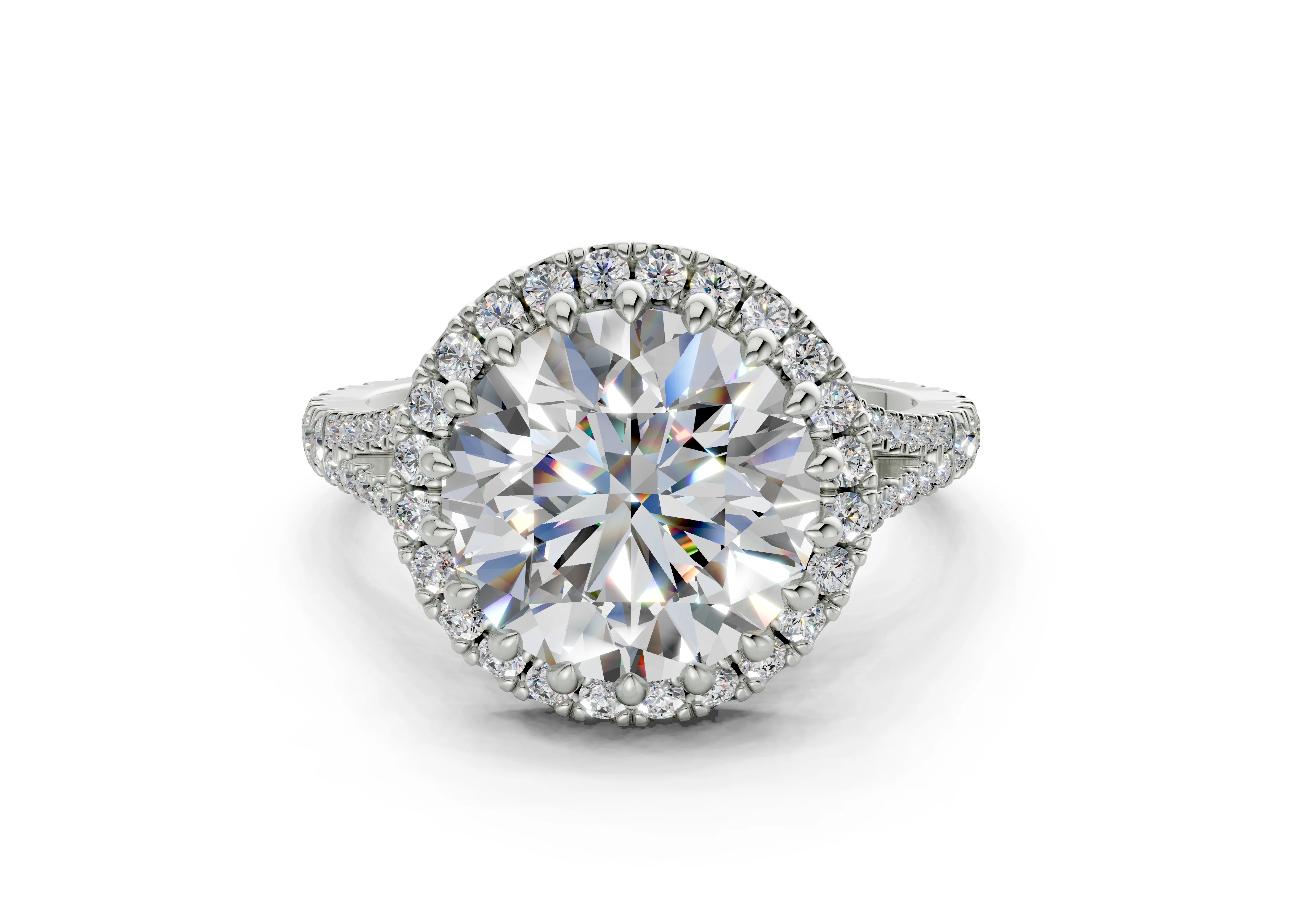 The Bleeker- 3.00ct Round E VS1 with Halo