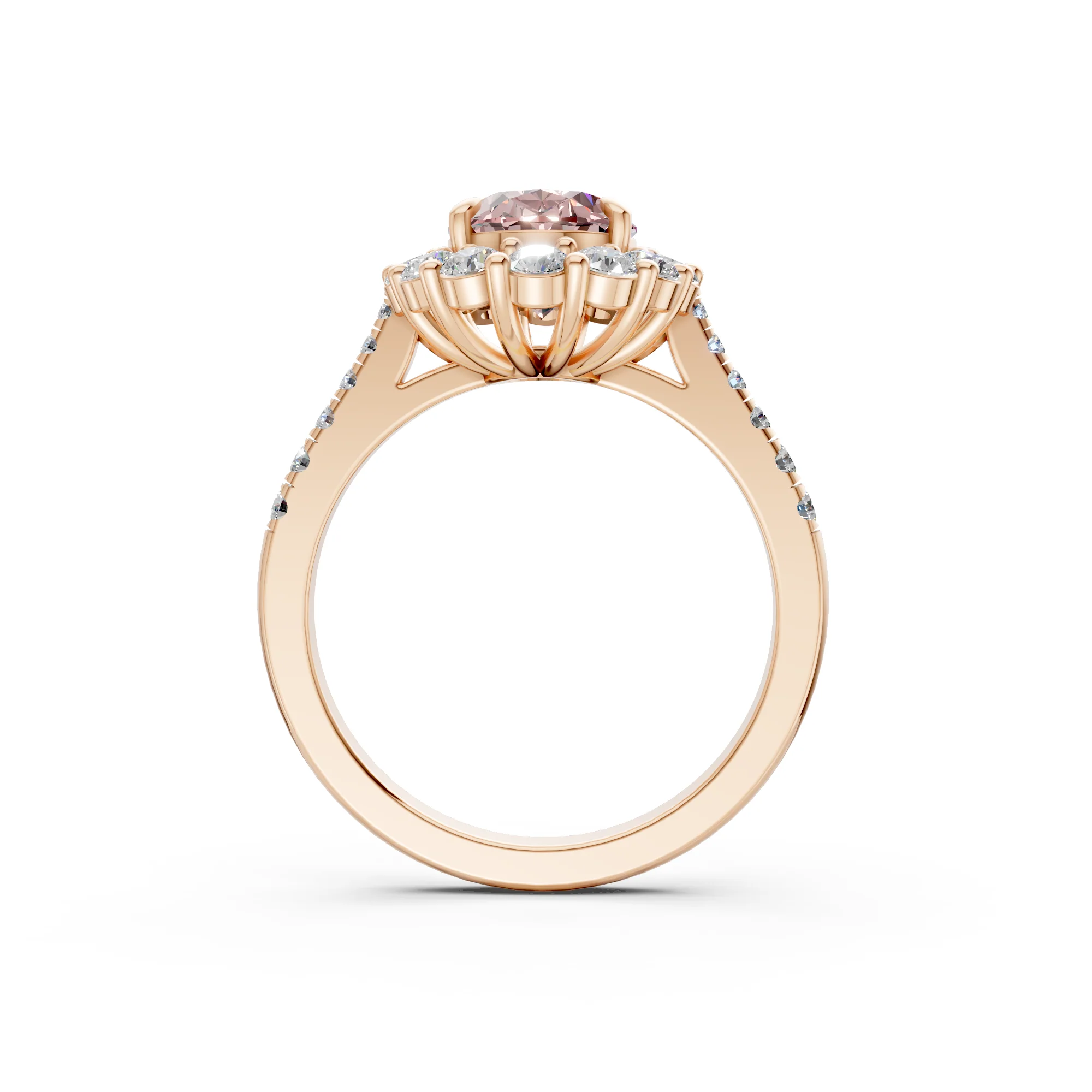 The Rose Halo Ring- 2.00ct Oval Fancy Vivid Pink, VS2 - Image 11