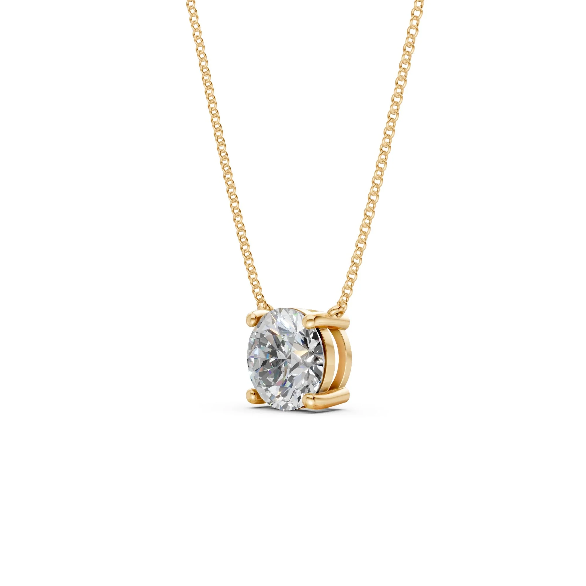 The Rue Round Solitaire Necklace - Image 3