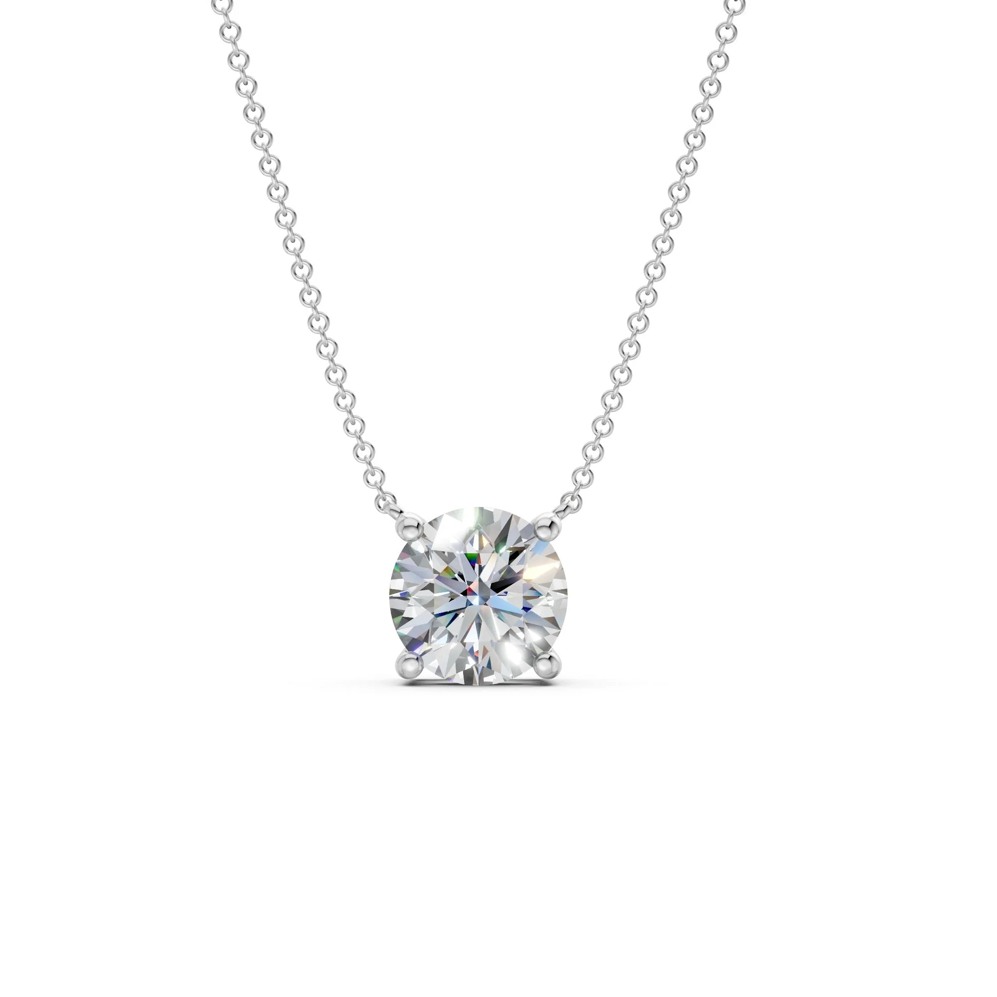 The Rue Round Solitaire Necklace - Image 4