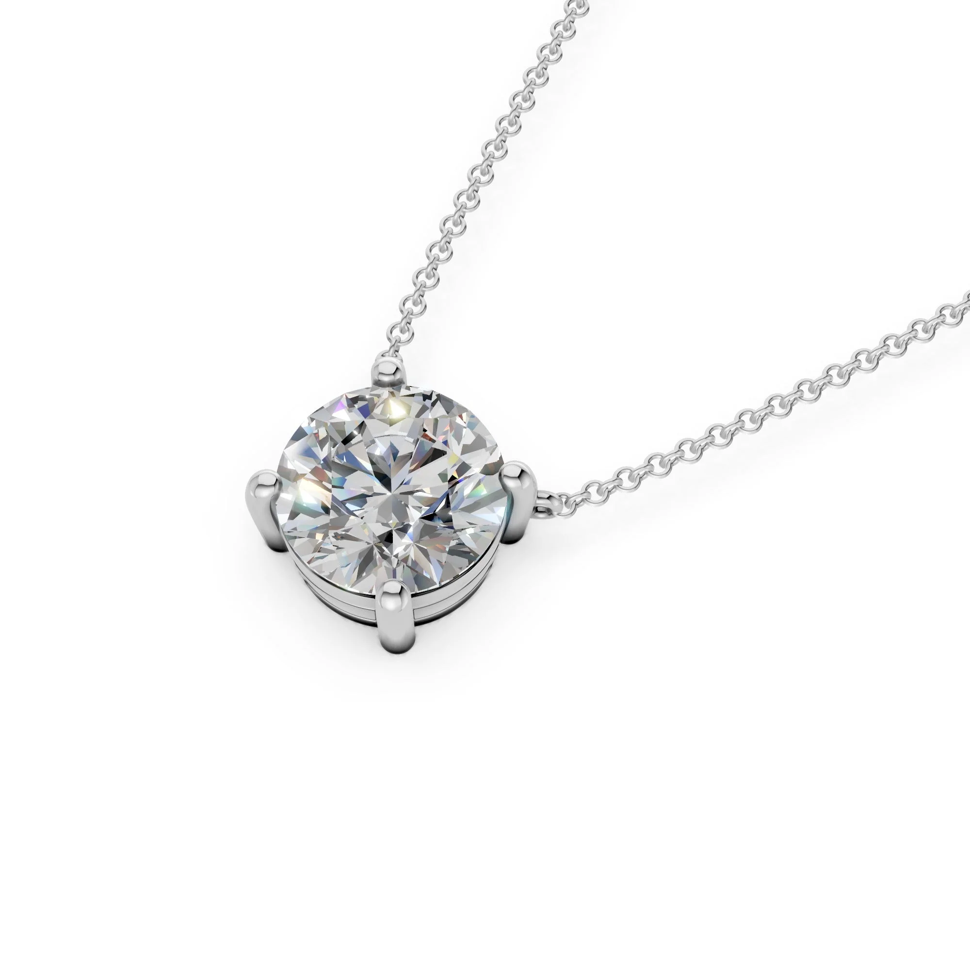 The Rue Round Solitaire Necklace - Image 5