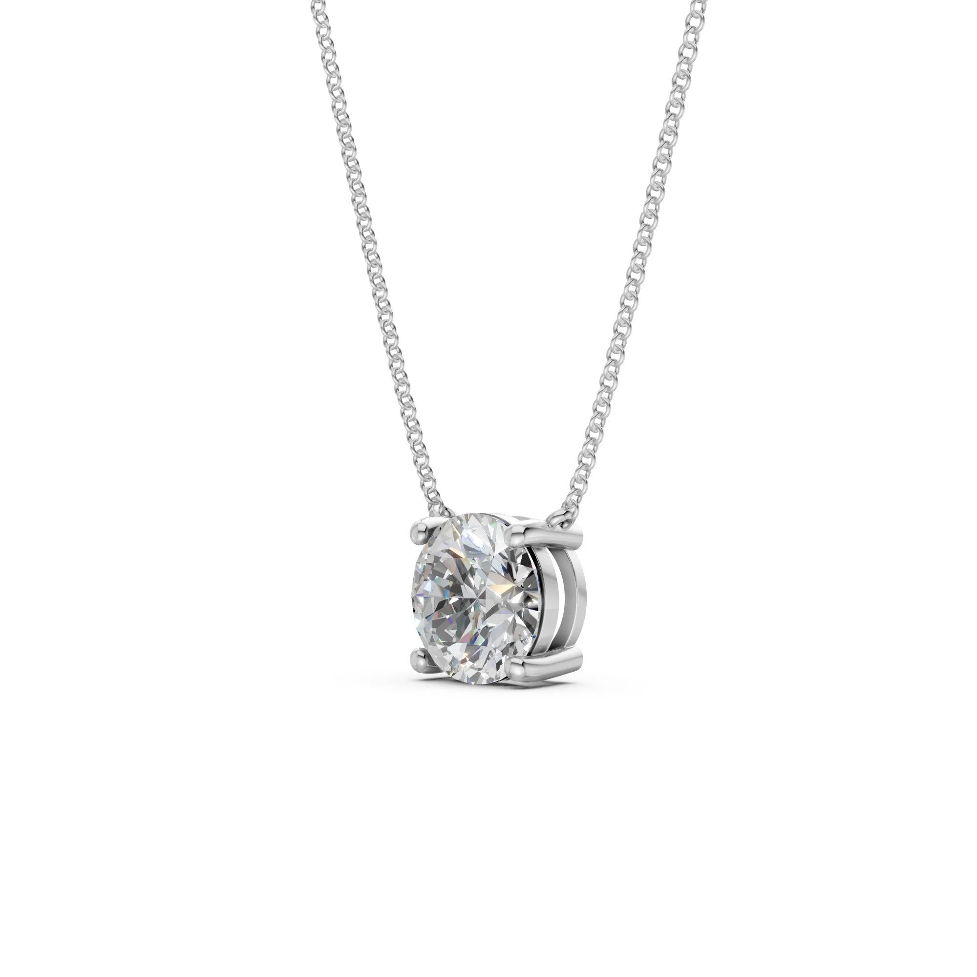 The Rue Round Solitaire Necklace - Image 6