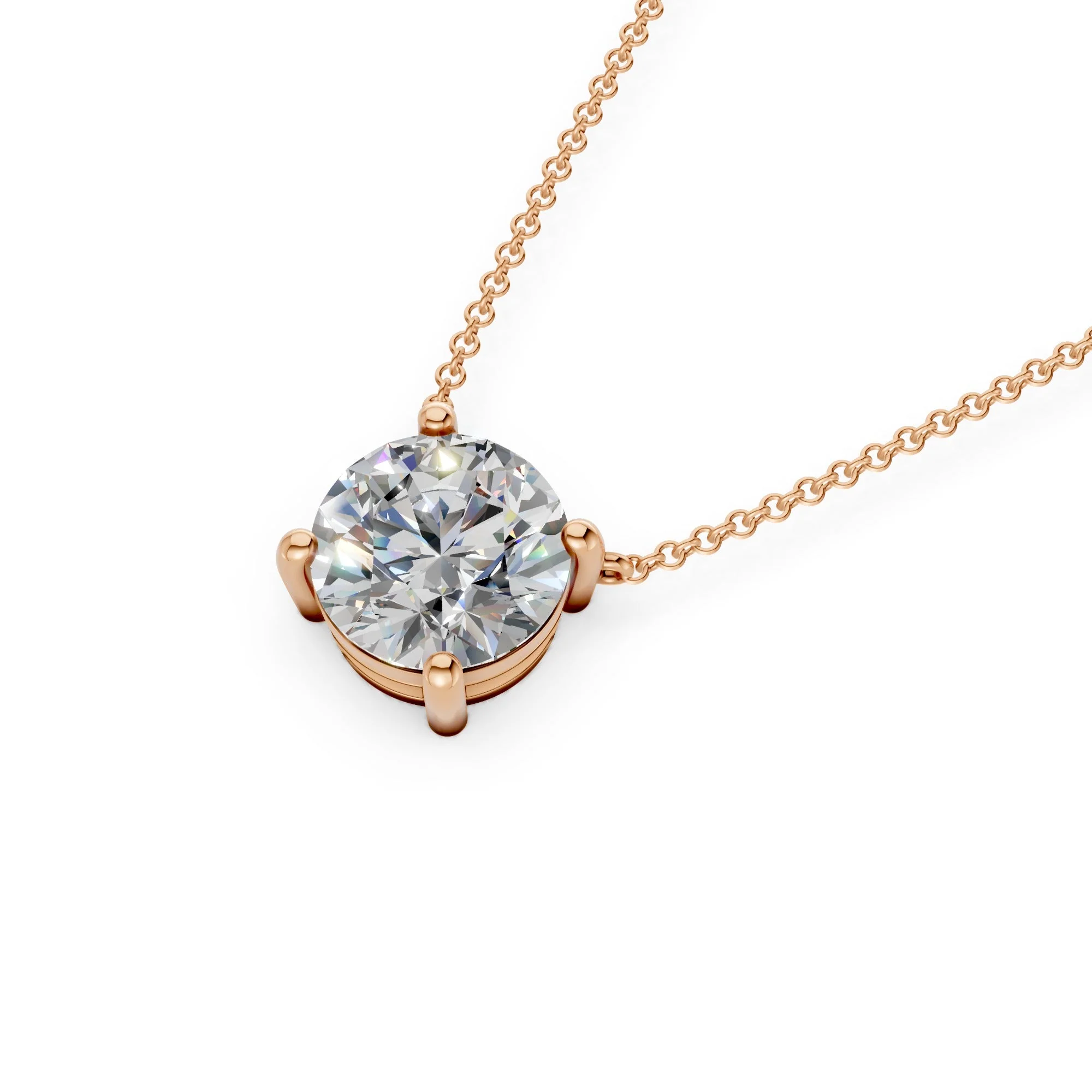 The Rue Round Solitaire Necklace - Image 8