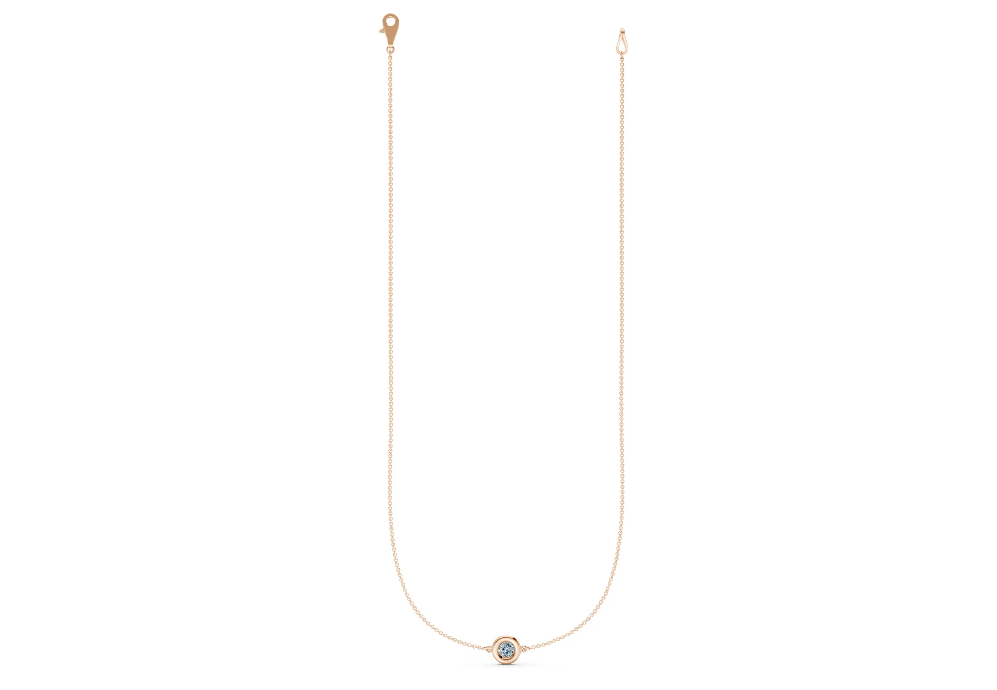 Tranquil Blue Diamond Stationed Necklace ½ Carat Total Wt. - Image 4