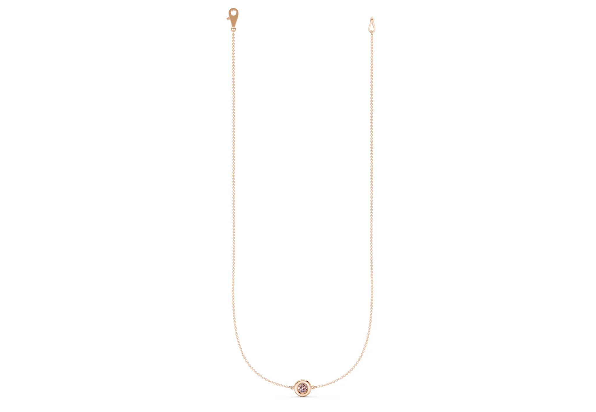 Tranquil Pink Diamond Stationed Necklace ½ Carat Total Wt. - Image 4