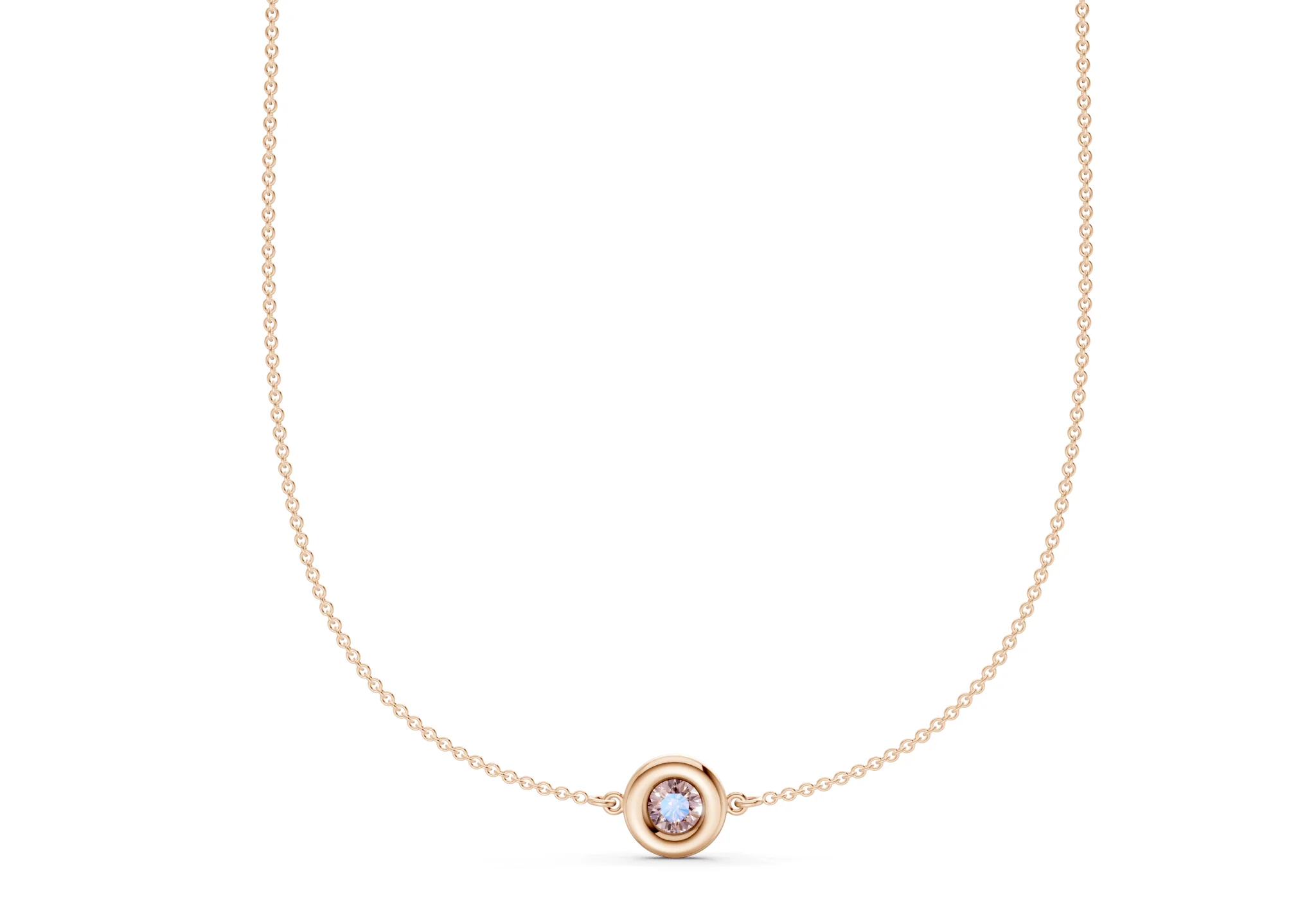Tranquil Pink Diamond Stationed Necklace ½ Carat Total Wt. - Image 5