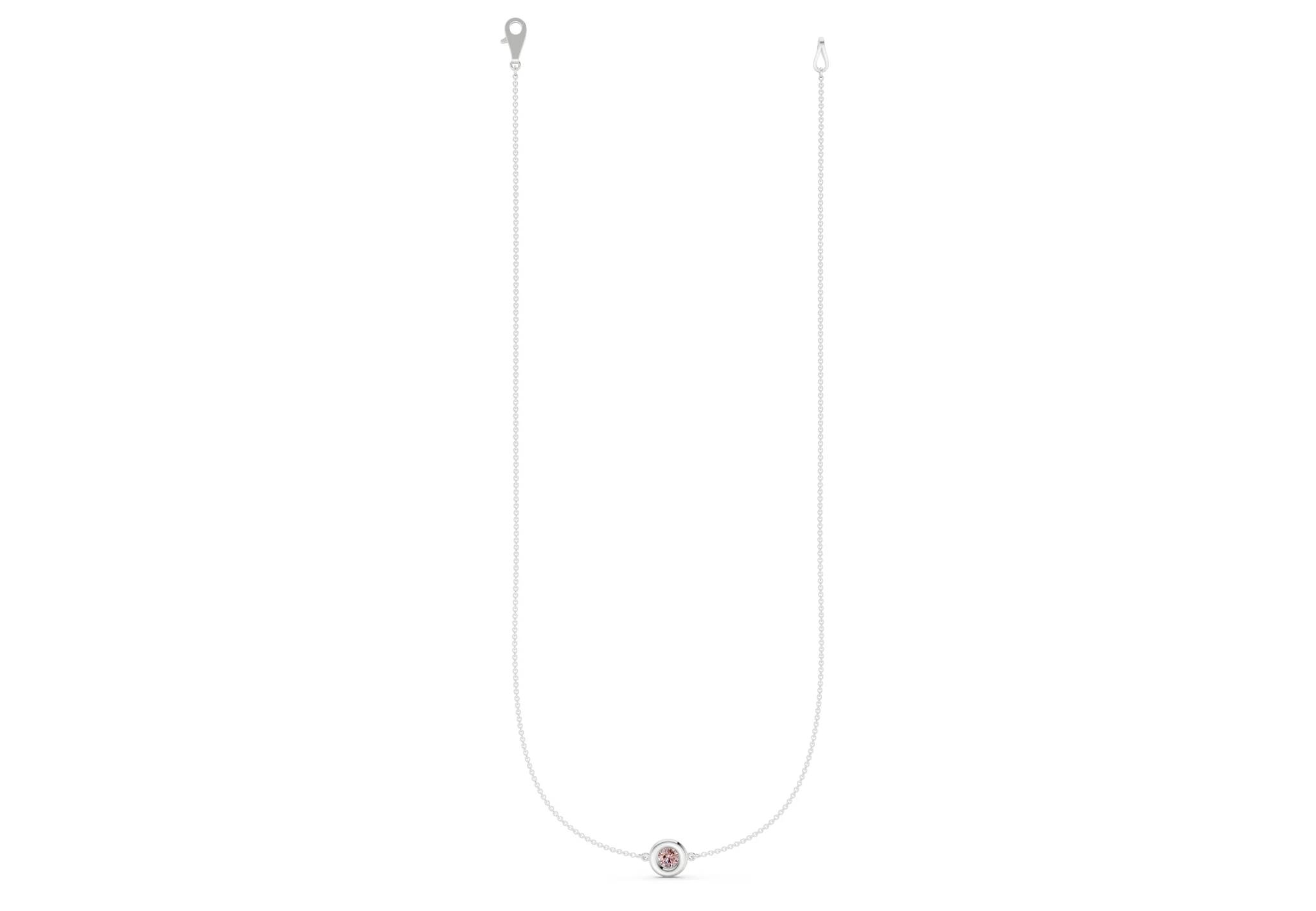 Tranquil Pink Diamond Stationed Necklace ½ Carat Total Wt. - Image 7