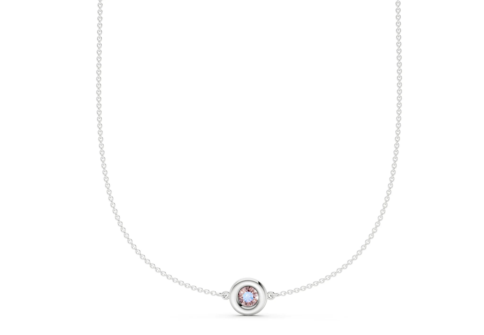 Tranquil Pink Diamond Stationed Necklace ½ Carat Total Wt. - Image 8