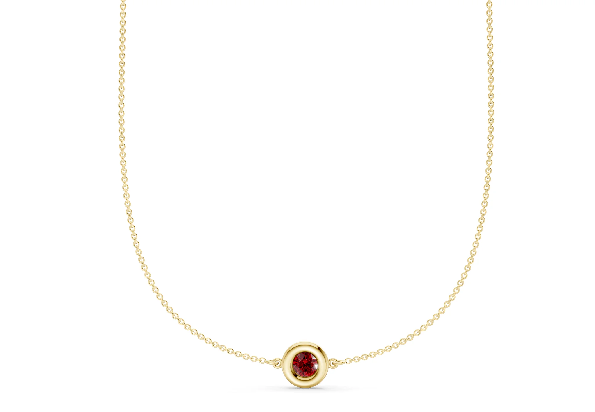 Tranquil Ruby Gemstone Stationed Necklace ½ Carat Total Wt. - Image 2
