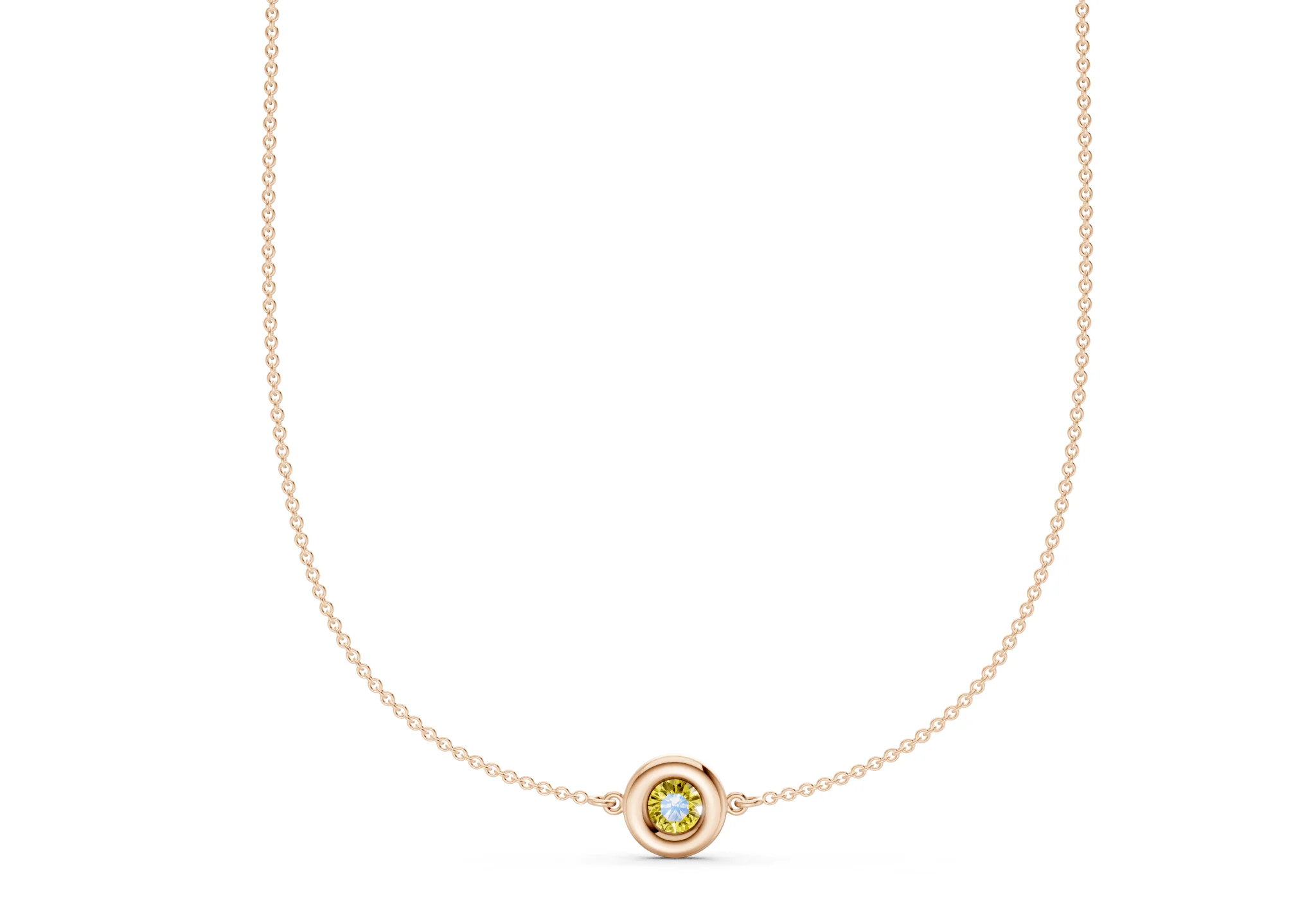 Tranquil Yellow Diamond Stationed Necklace ½ Carat Total Wt. - Image 5