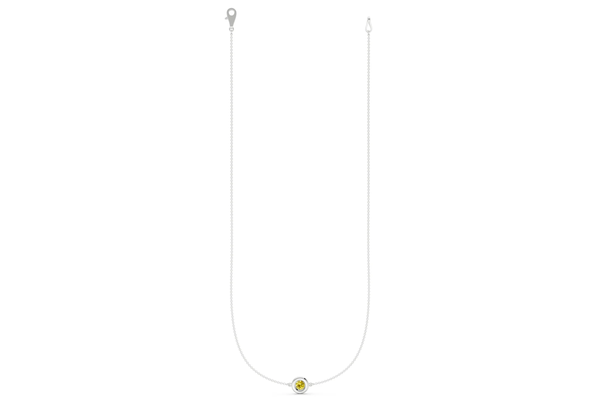 Tranquil Yellow Diamond Stationed Necklace ½ Carat Total Wt. - Image 7