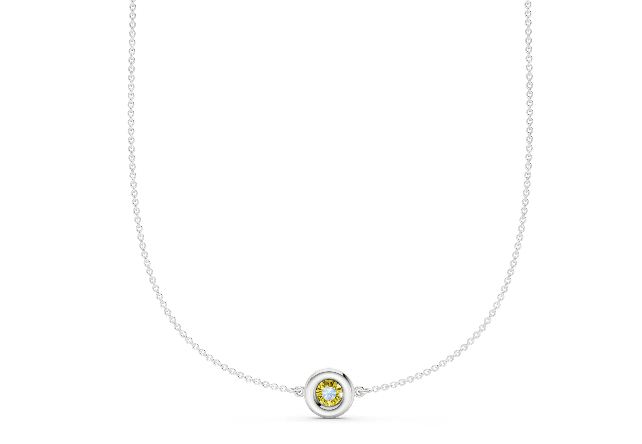 Tranquil Yellow Diamond Stationed Necklace ½ Carat Total Wt. - Image 8