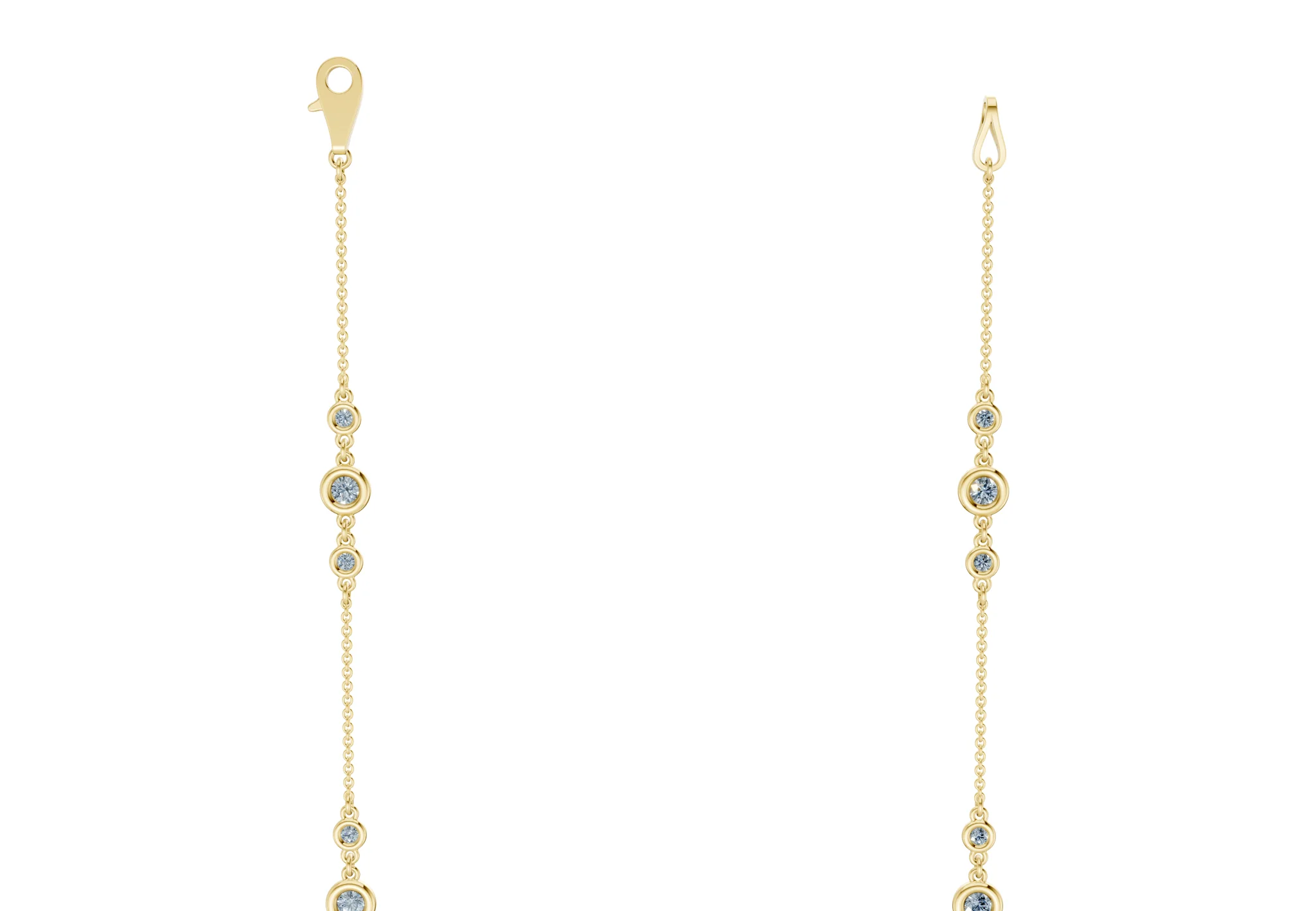 Trio Blue Diamond Stationed Necklace 1½ Carat Total Wt. - Image 6