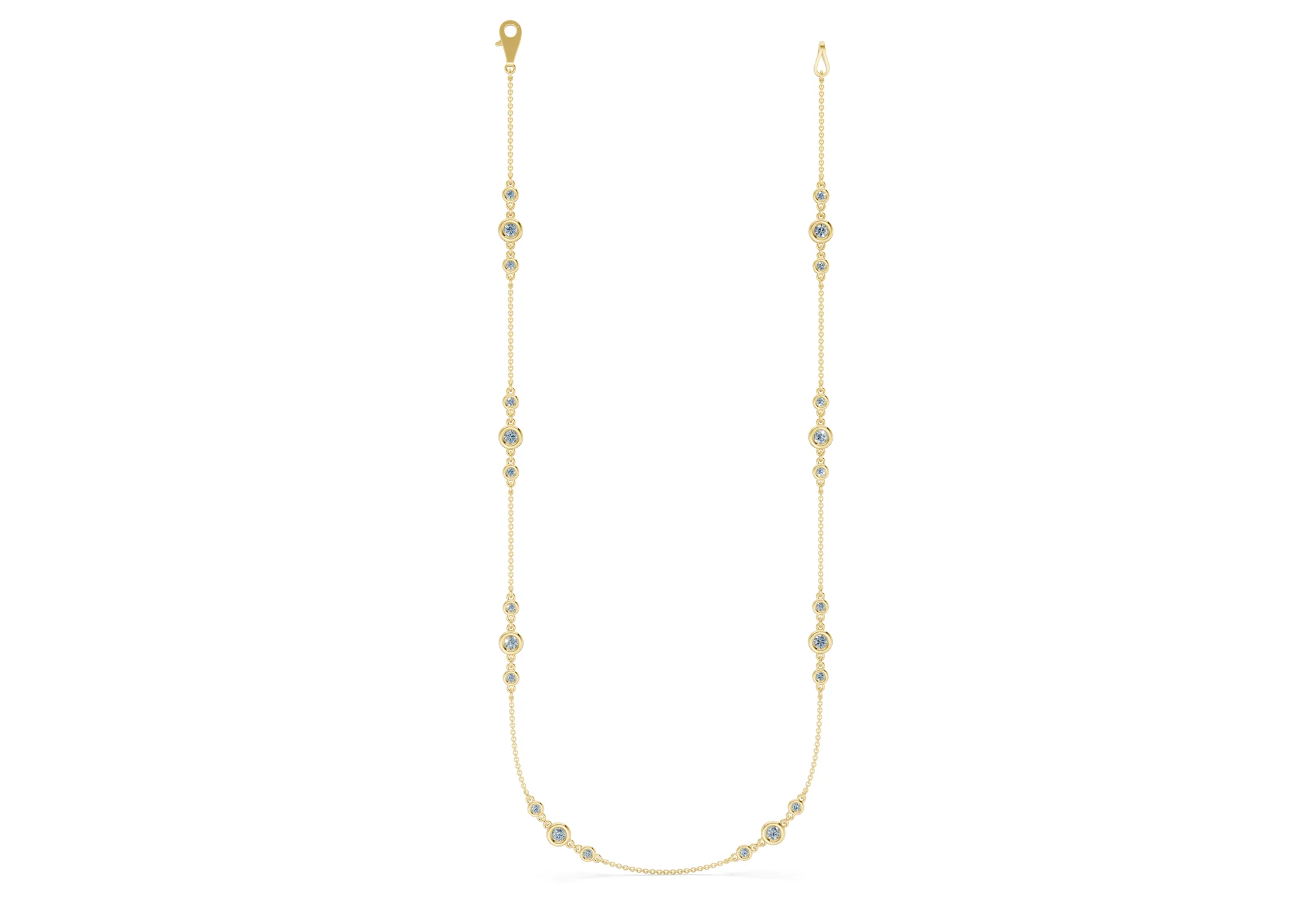 Trio Blue Diamond Stationed Necklace 1½ Carat Total Wt. - Image 7
