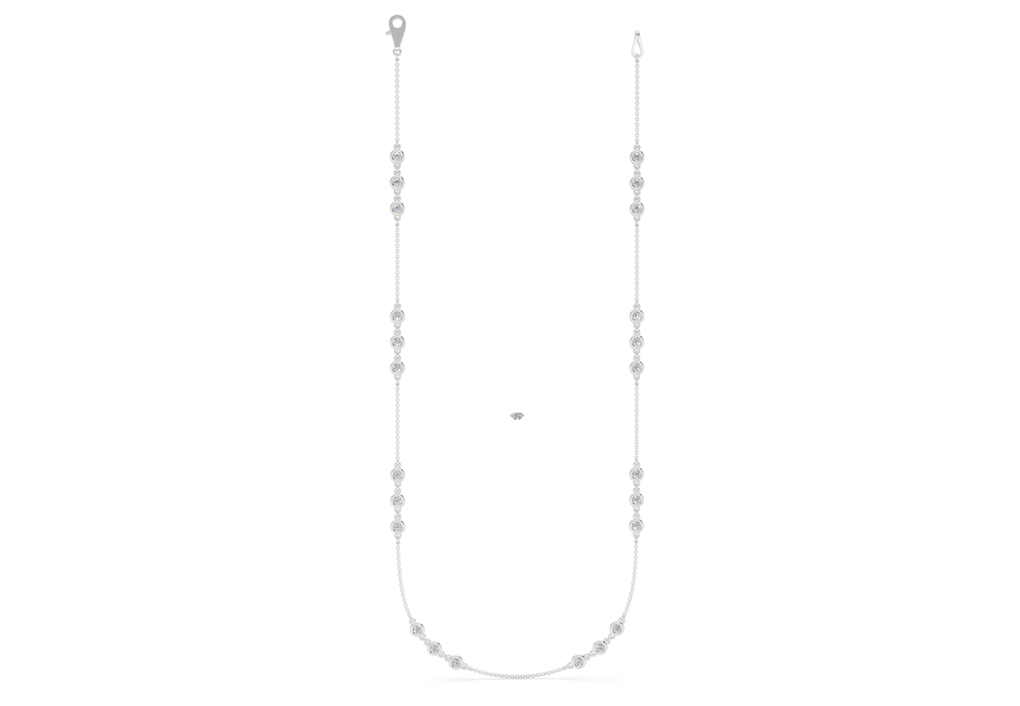 Trio Diamond Necklace 1 Carat Total Wt. - Image 7