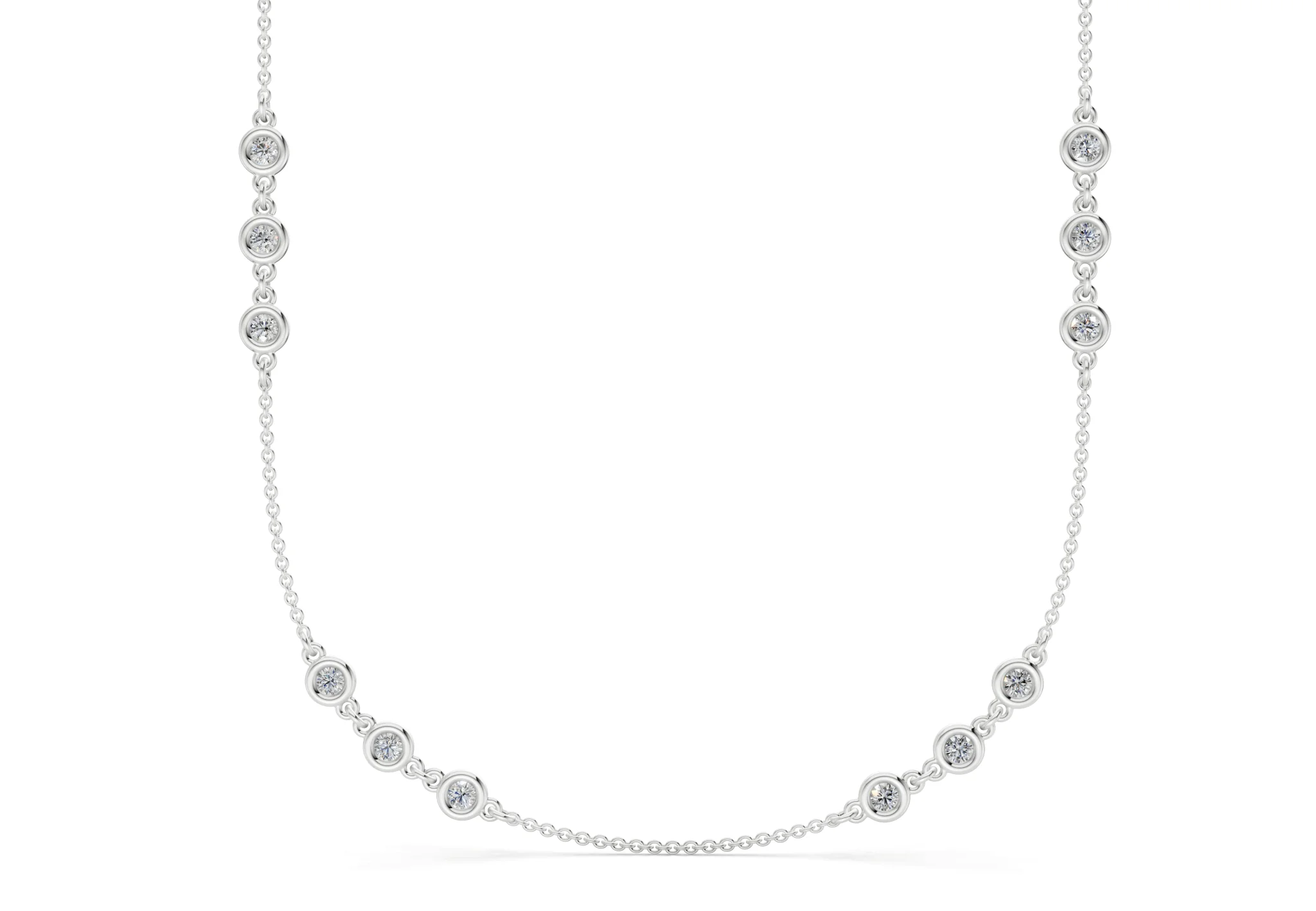 Trio Diamond Necklace 1 Carat Total Wt. - Image 8