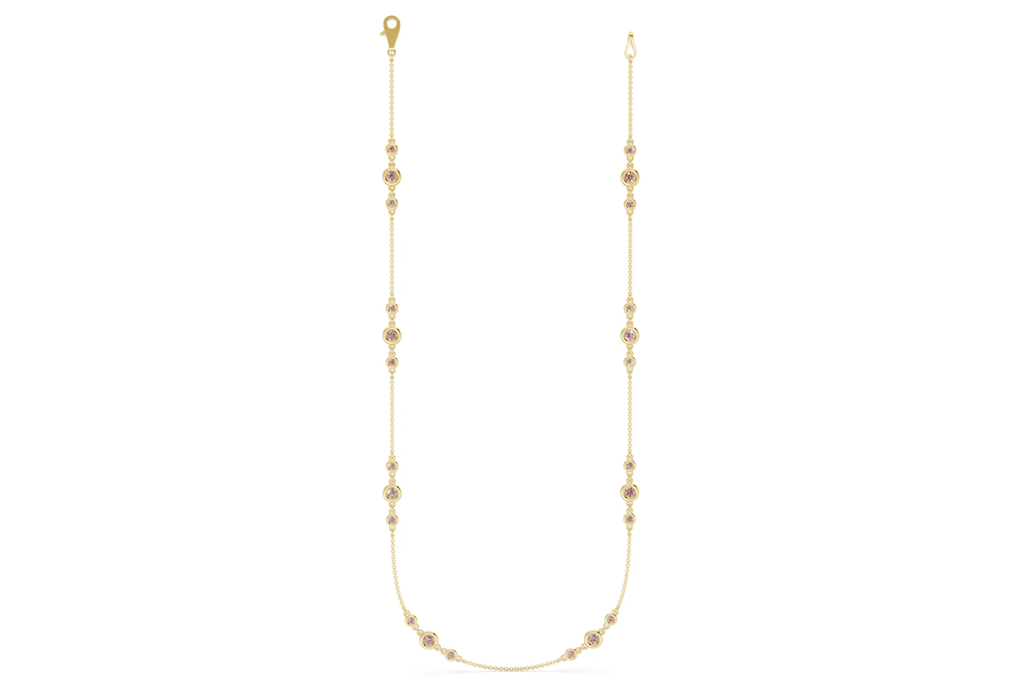 Trio Pink Diamond Stationed Necklace 1½ Carat Total Wt. - Image 4