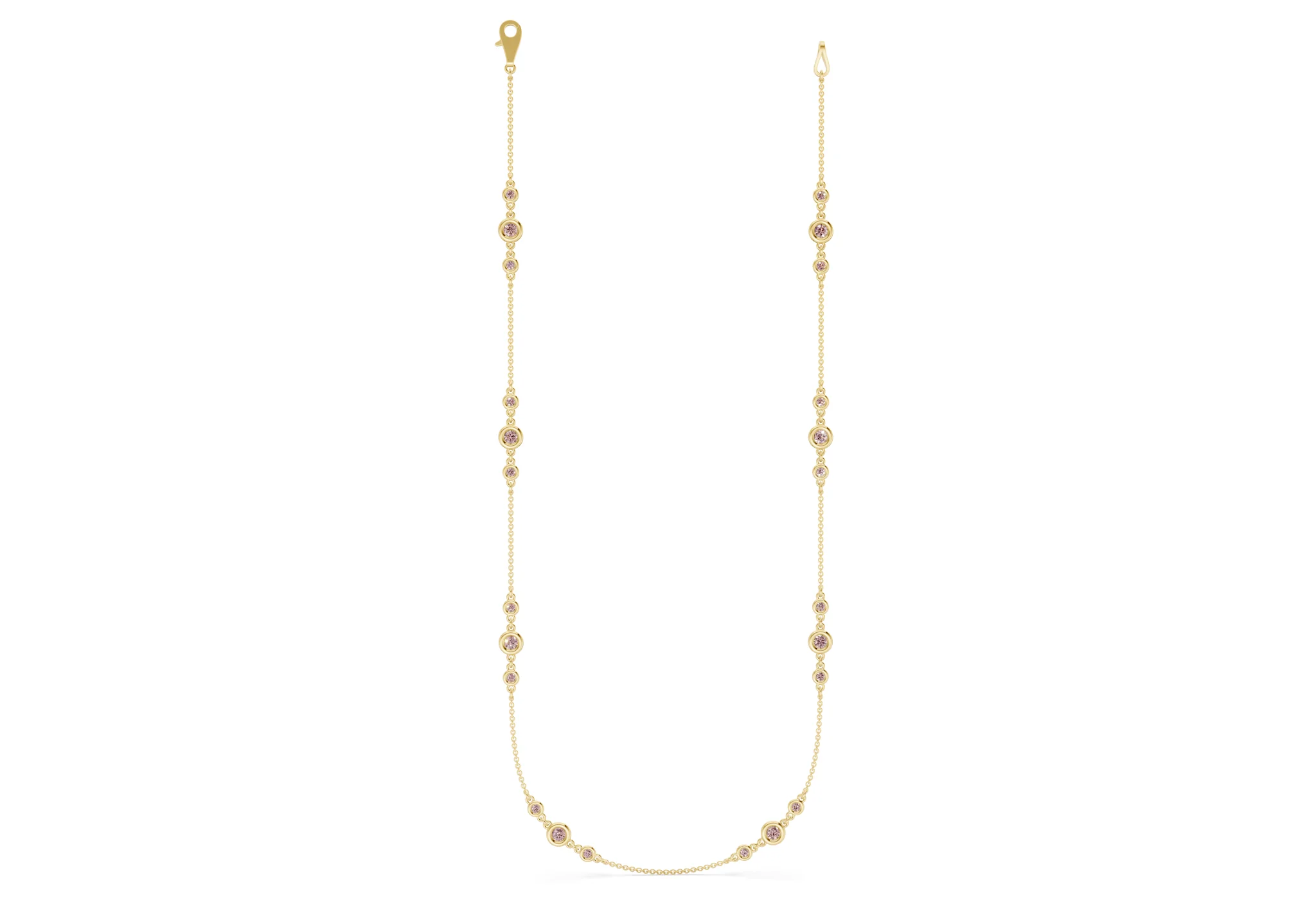 Trio Pink Diamond Stationed Necklace 1½ Carat Total Wt. - Image 7