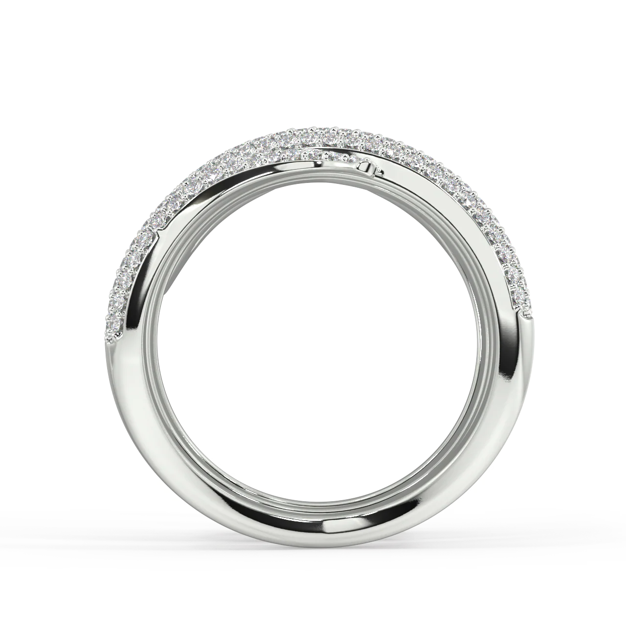 Twin Gilded Serpent Round Diamond Ring - Image 13