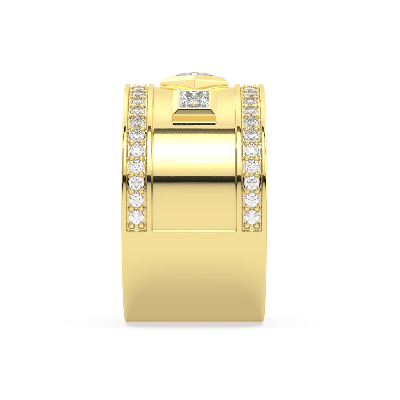 White Lozenge and Carre Diamonds Ring - Image 4