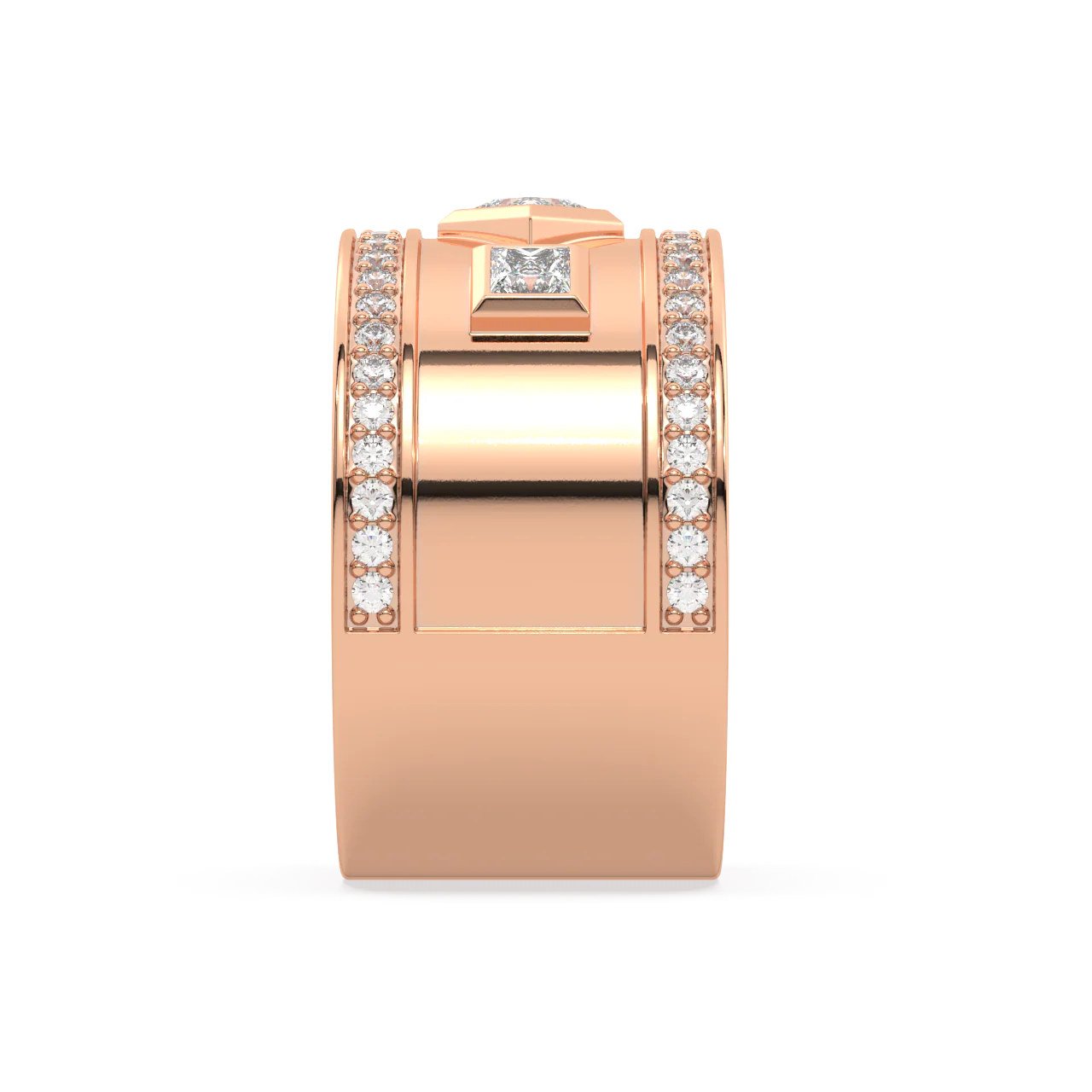 White Lozenge and Carre Diamonds Ring - Image 9